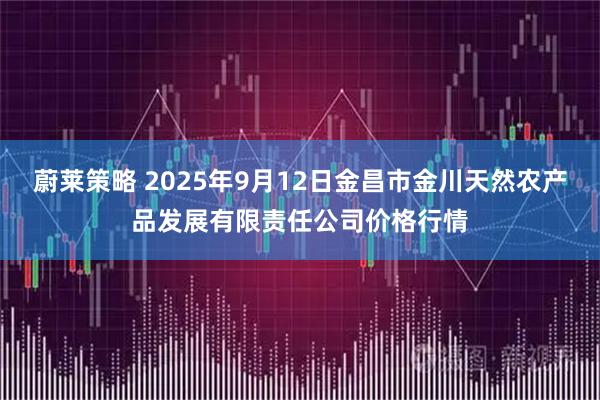 蔚莱策略 2025年9月12日金昌市金川天然农产品发展有限责任公司价格行情