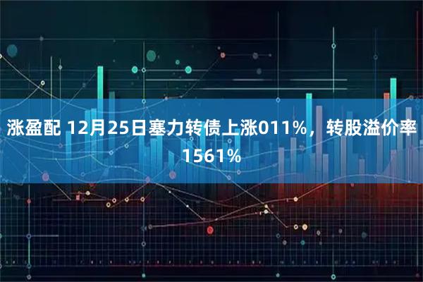 涨盈配 12月25日塞力转债上涨011%，转股溢价率1561%